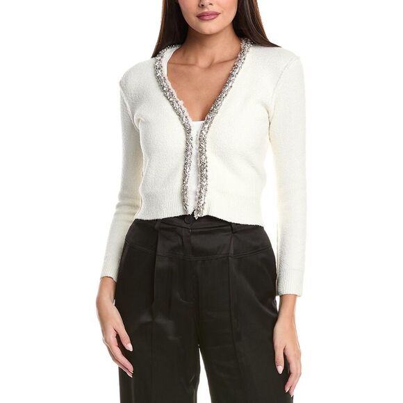 Simkhai Lieghton Boucle Cardigan, White - Picture 1 of 3